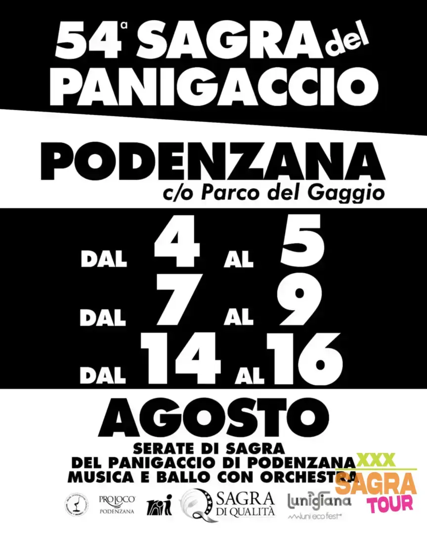 locandina sagra del panigaccio podenzana
