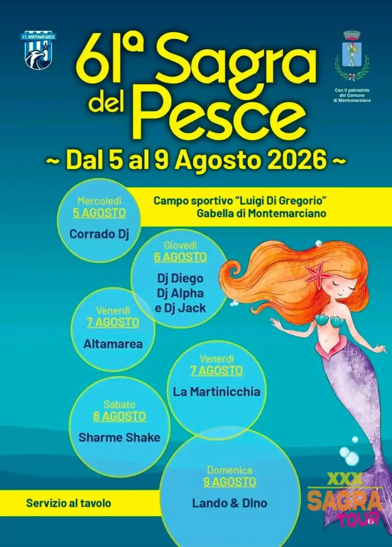 locandina sagra del pesce montemarciano