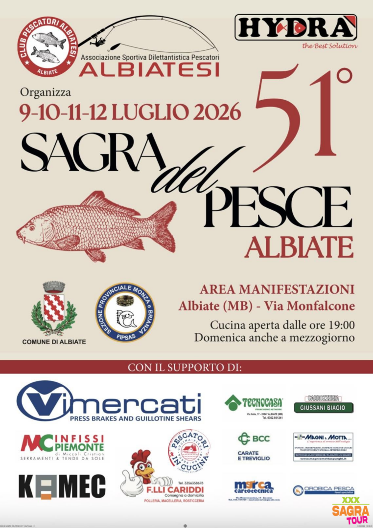 locandina sagra del pesce di albiate albiate