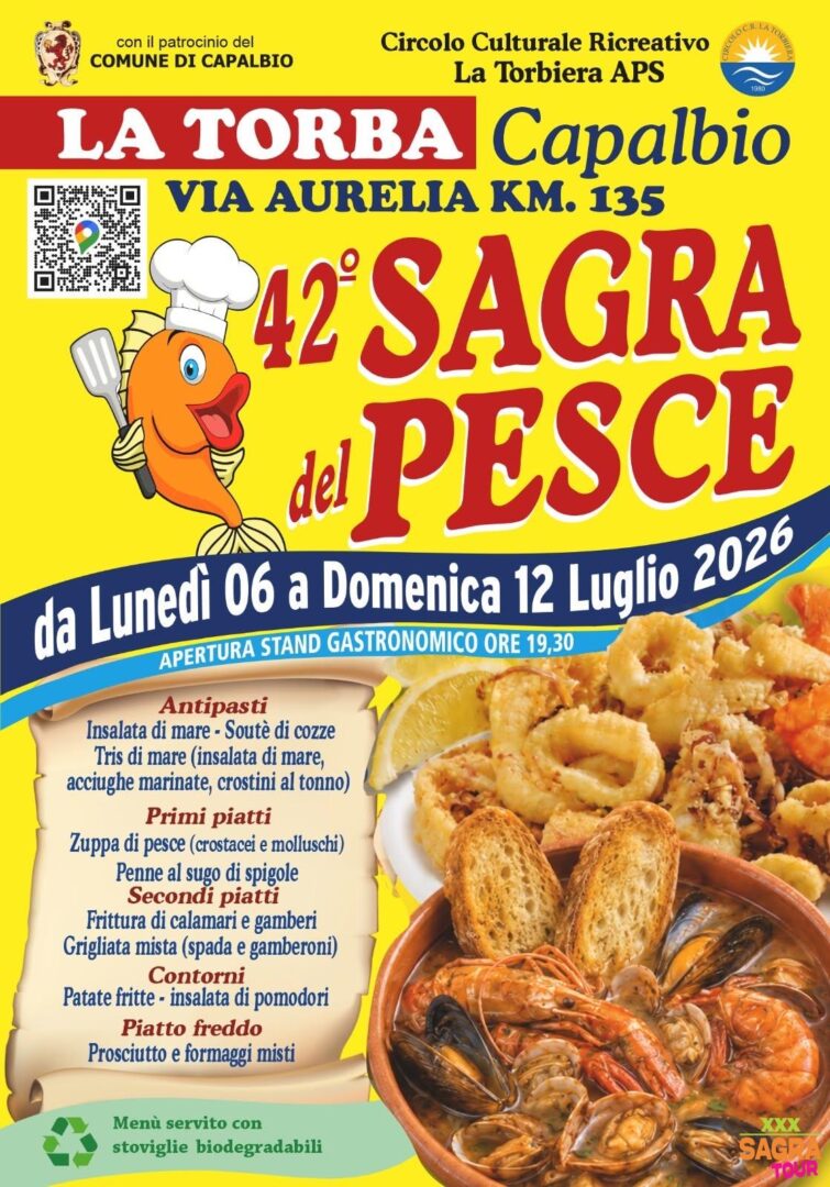 locandina sagra del pesce di torba la torba
