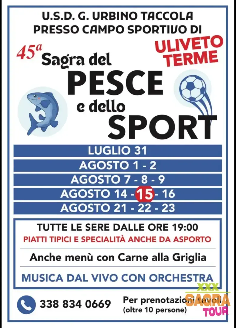 locandina sagra del pesce e dello sport vicopisano