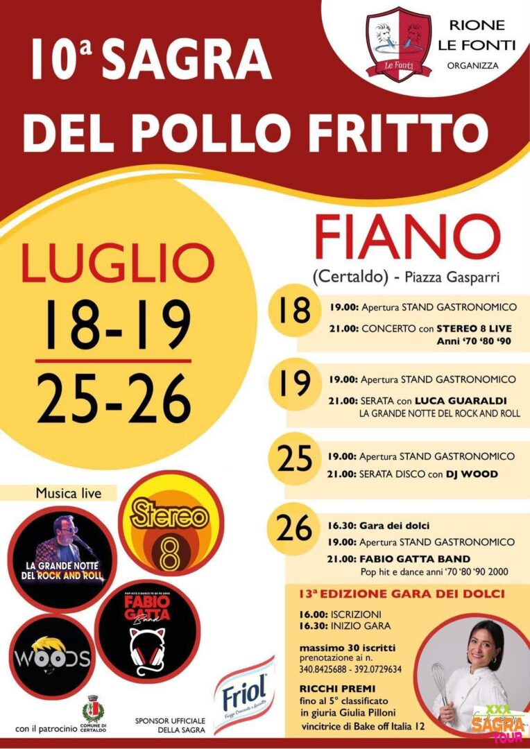 locandina sagra del pollo fritto certaldo
