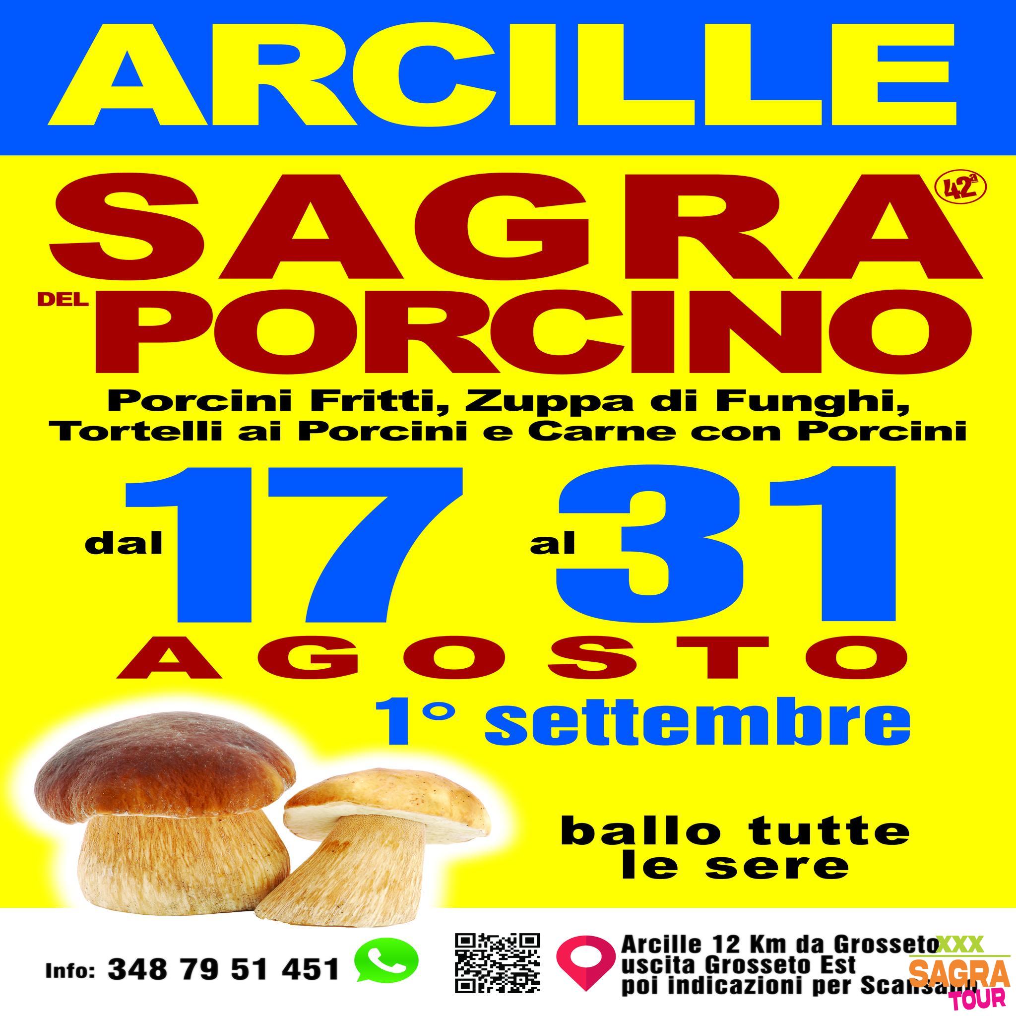 Manifesto Sagra del porcino - Arcille
