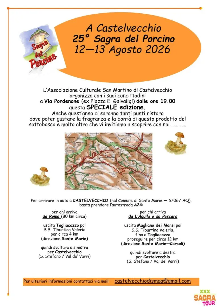 locandina sagra del porcino castelvecchio