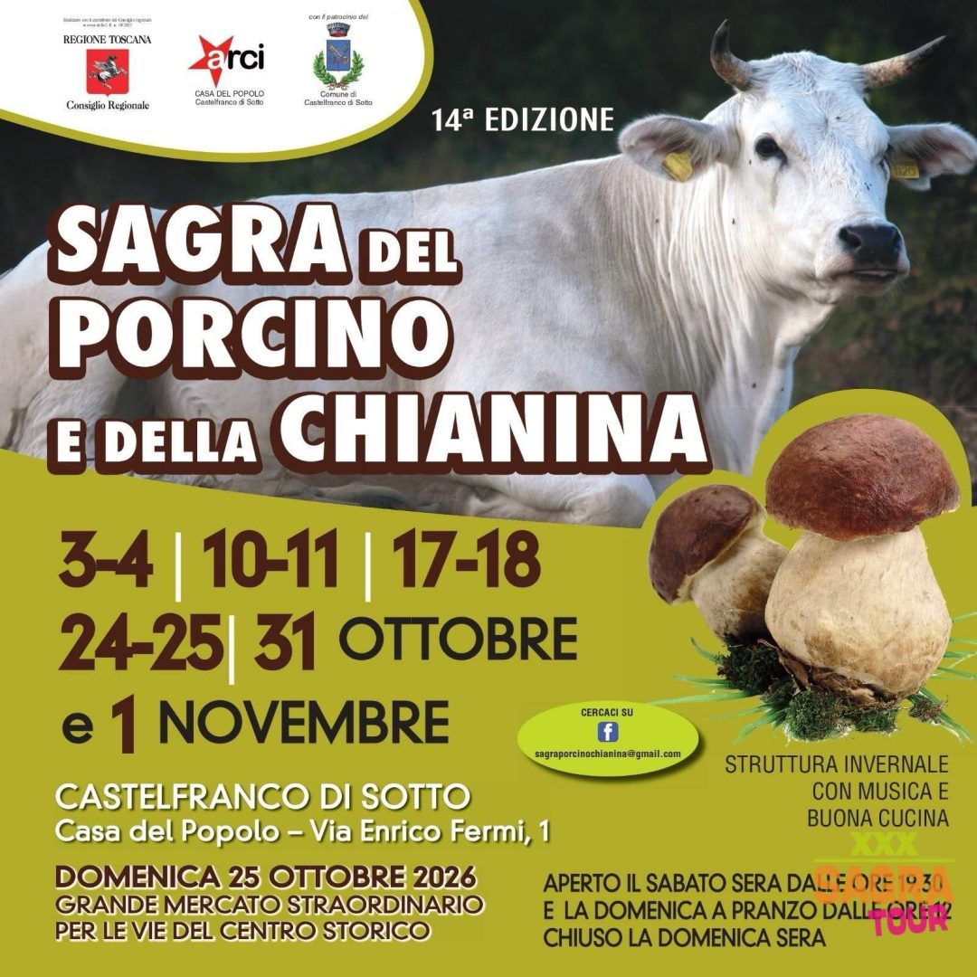 locandina sagra del porcino e della chianina castelfranco di sotto