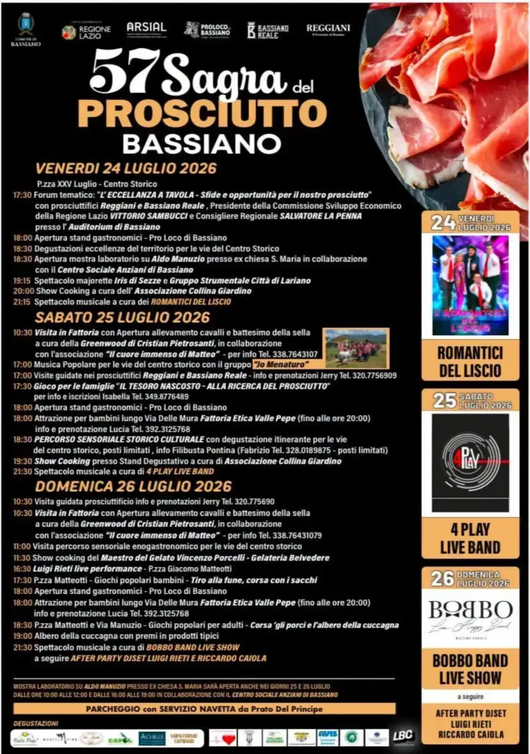 locandina sagra del prosciutto bassiano