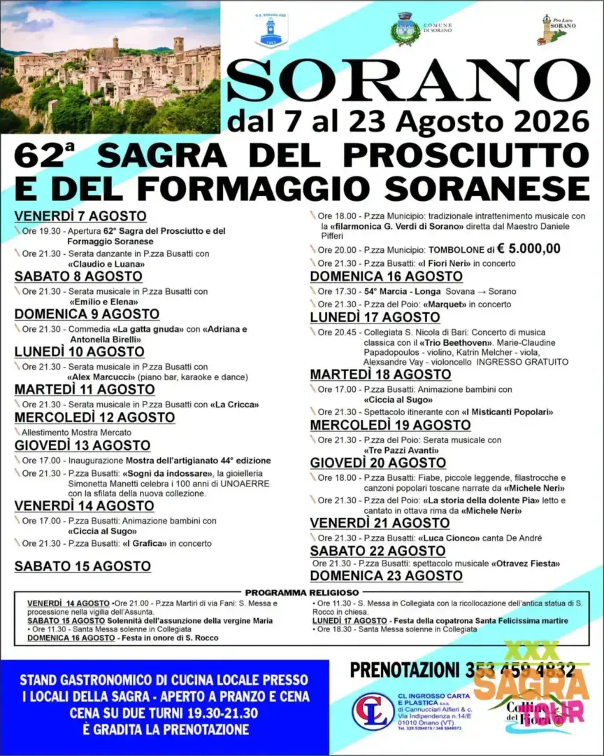 locandina sagra del prosciutto e del formaggio soranese sorano