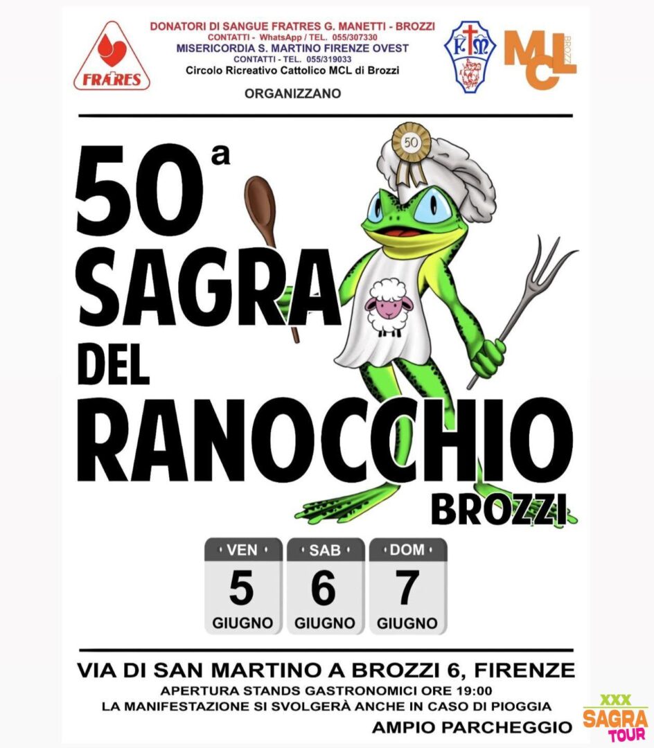 locandina sagra del ranocchio via di san martino a brozzi