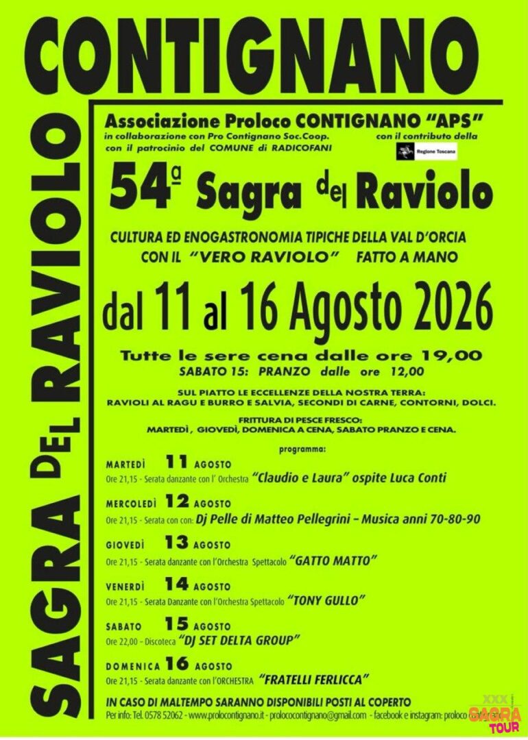 locandina sagra del raviolo radicofani