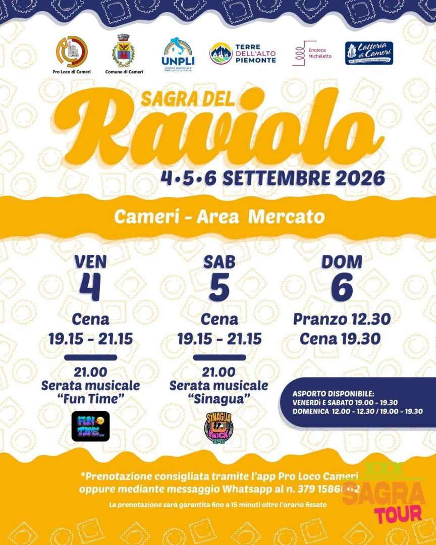 locandina sagra del raviolo cameri