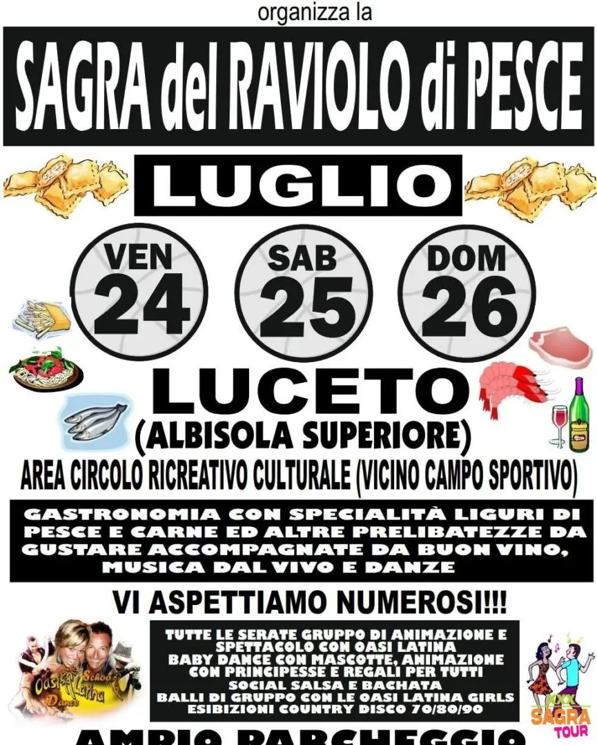 locandina sagra del raviolo di pesce albisola superiore