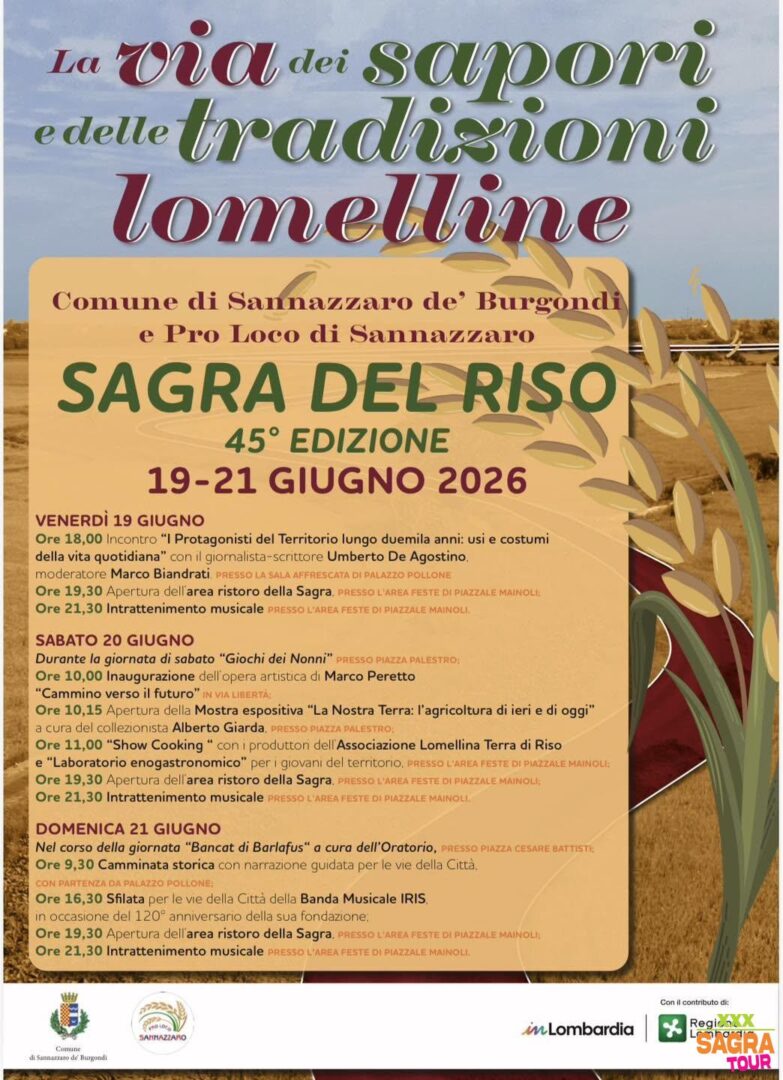 Manifesto Sagra del riso di Sannazzaro - Sannazzaro de' Burgondi
