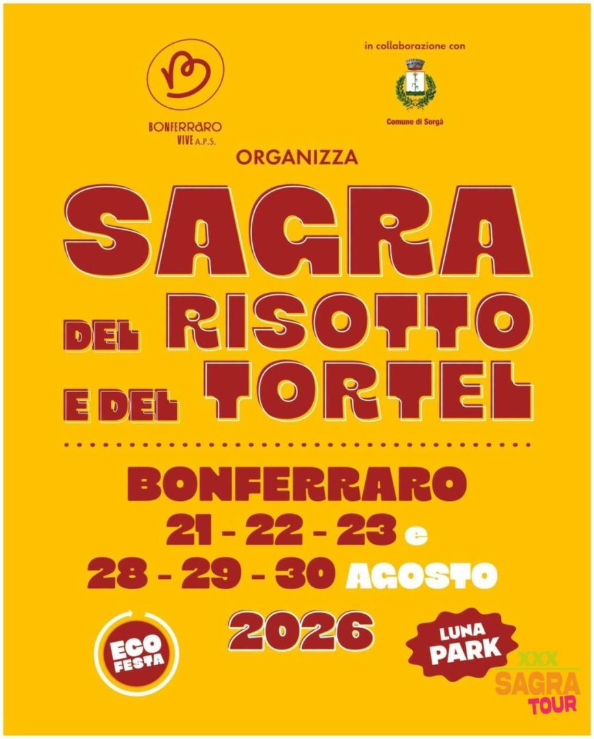 locandina sagra del risotto e del tortel bonferraro