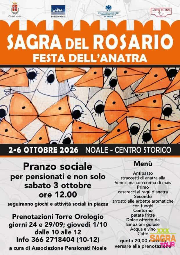 locandina sagra del rosario – festa dell’anatra noale