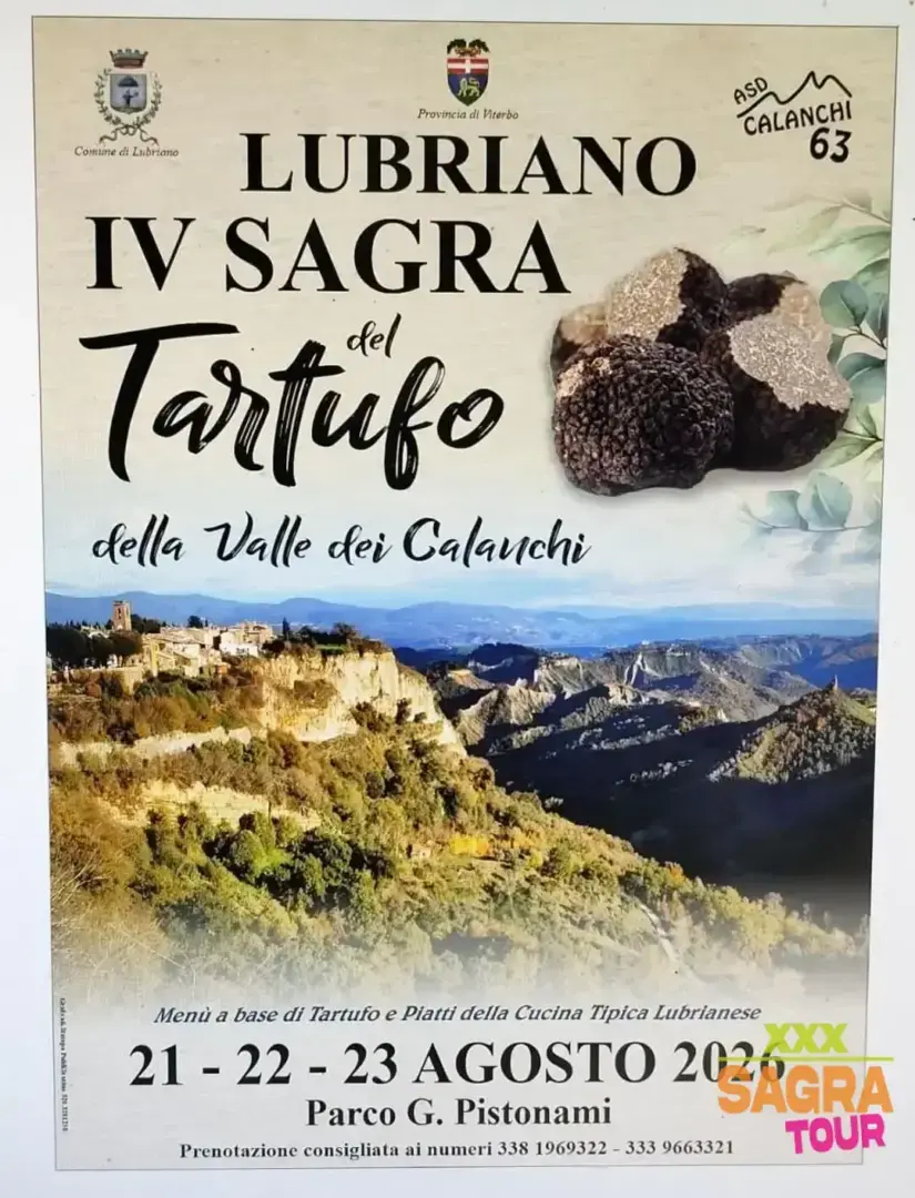 locandina sagra del tartufo della valle dei calanchi lubriano