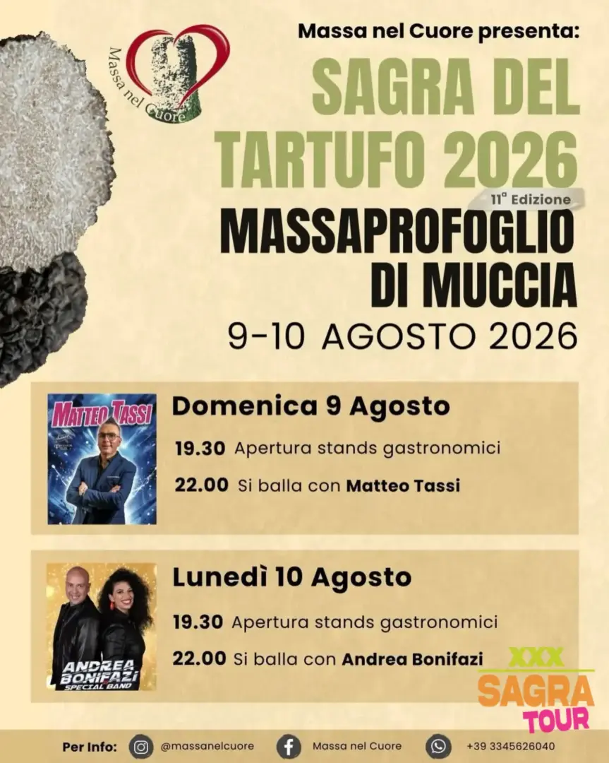 locandina sagra del tartufo massaprofoglio di muccia