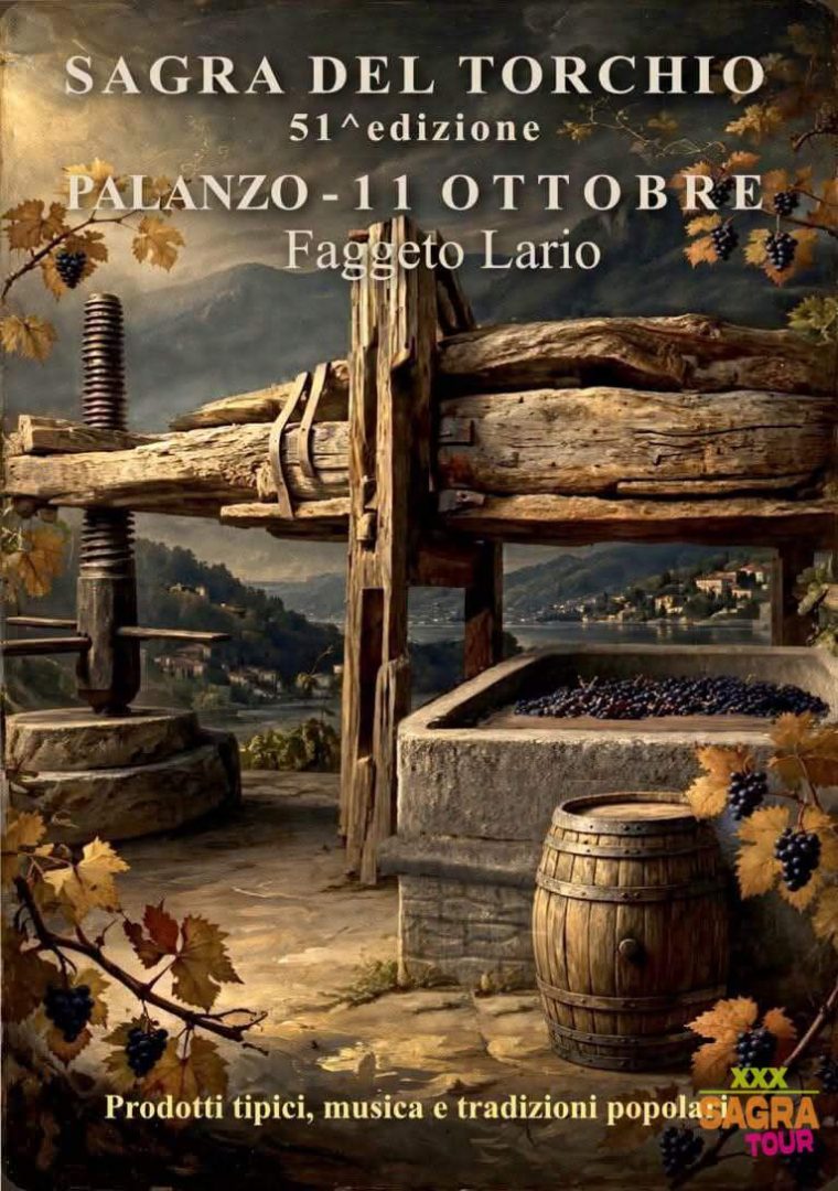 locandina sagra del torchio faggeto lario