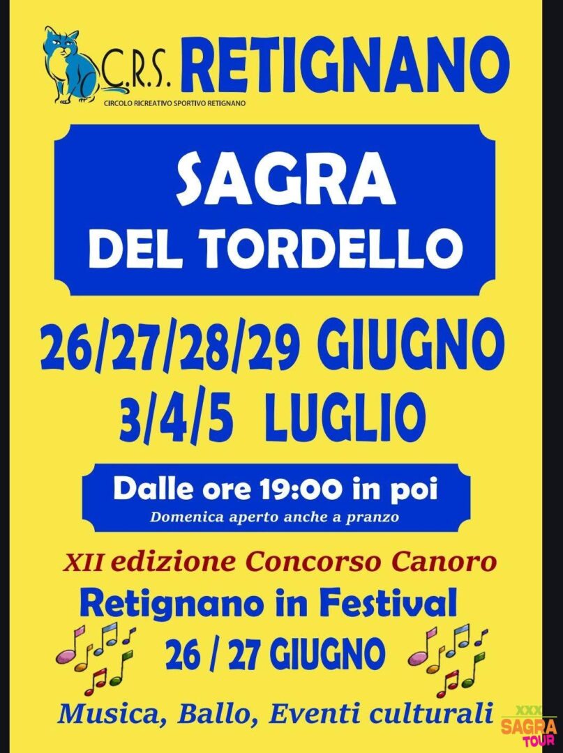 Manifesto Sagra del Tordello - Retignano