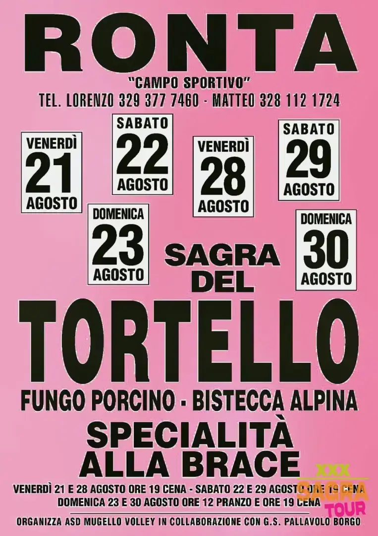 locandina sagra del tortello e del fungo porcino borgo san lorenzo
