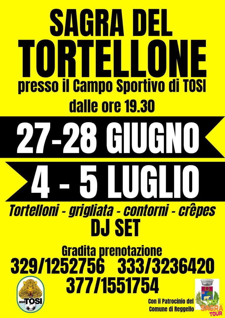 locandina sagra del tortellone reggello