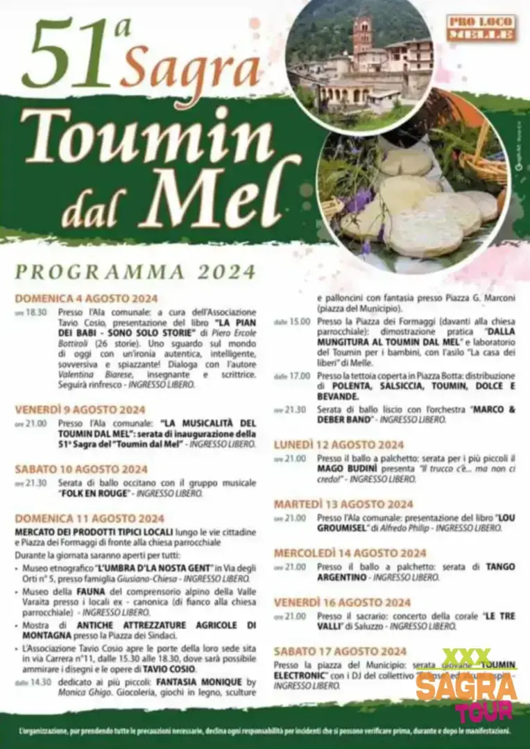 locandina sagra del toumin dal mel melle
