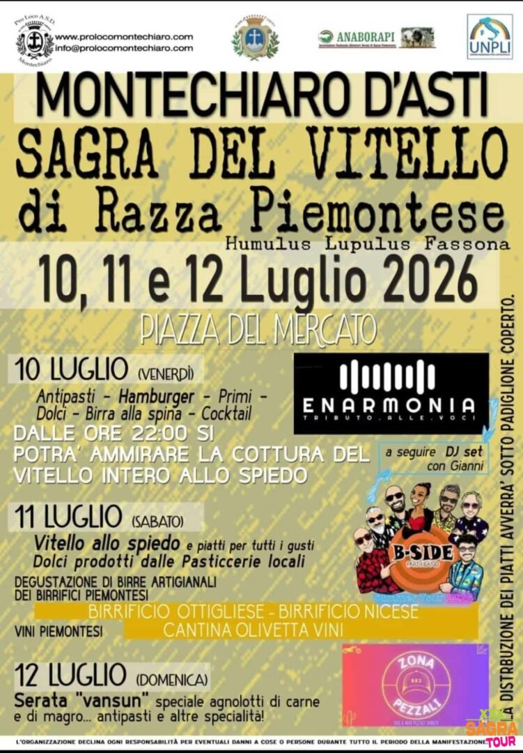 locandina sagra del vitello di razza piemontese montechiaro d'asti