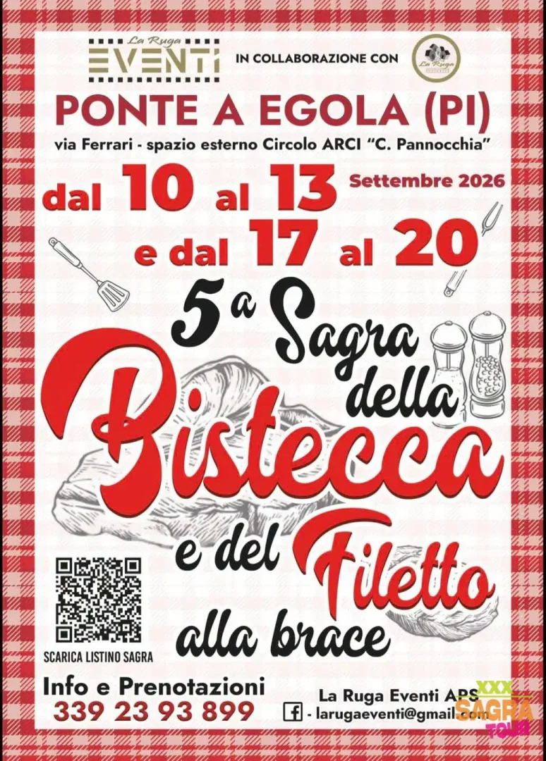 locandina sagra della bistecca e del filetto alla brace ponte a egola