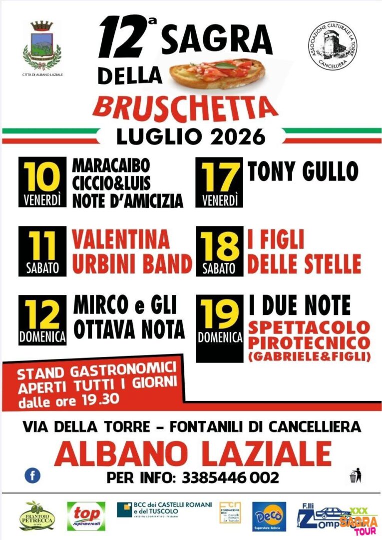 locandina sagra della bruschetta albano laziale