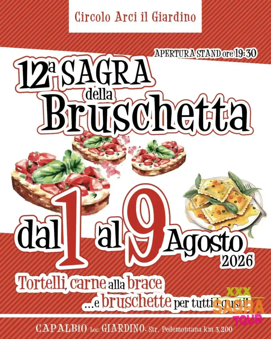 locandina sagra della bruschetta giardino