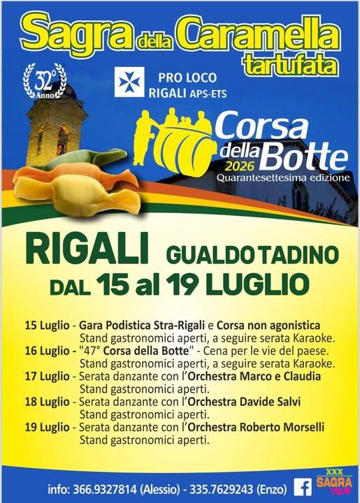 locandina sagra della caramella tartufata rigali