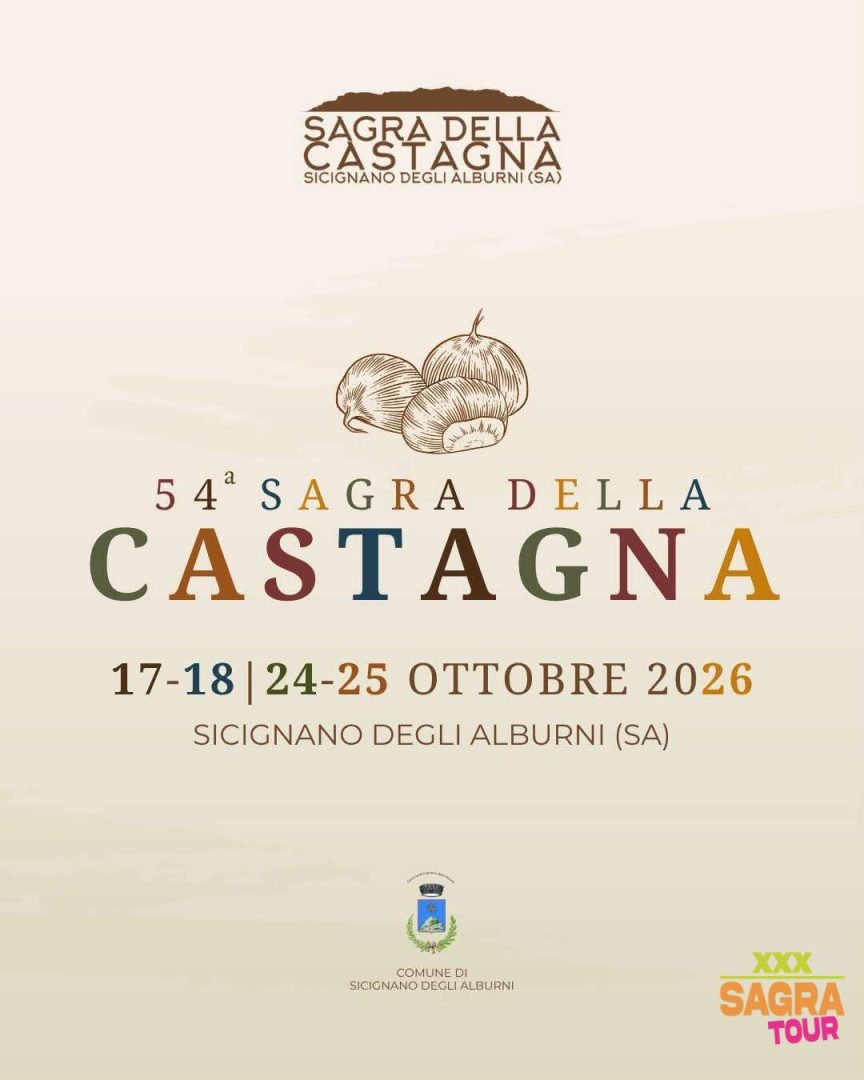 locandina sagra della castagna sicignano degli alburni