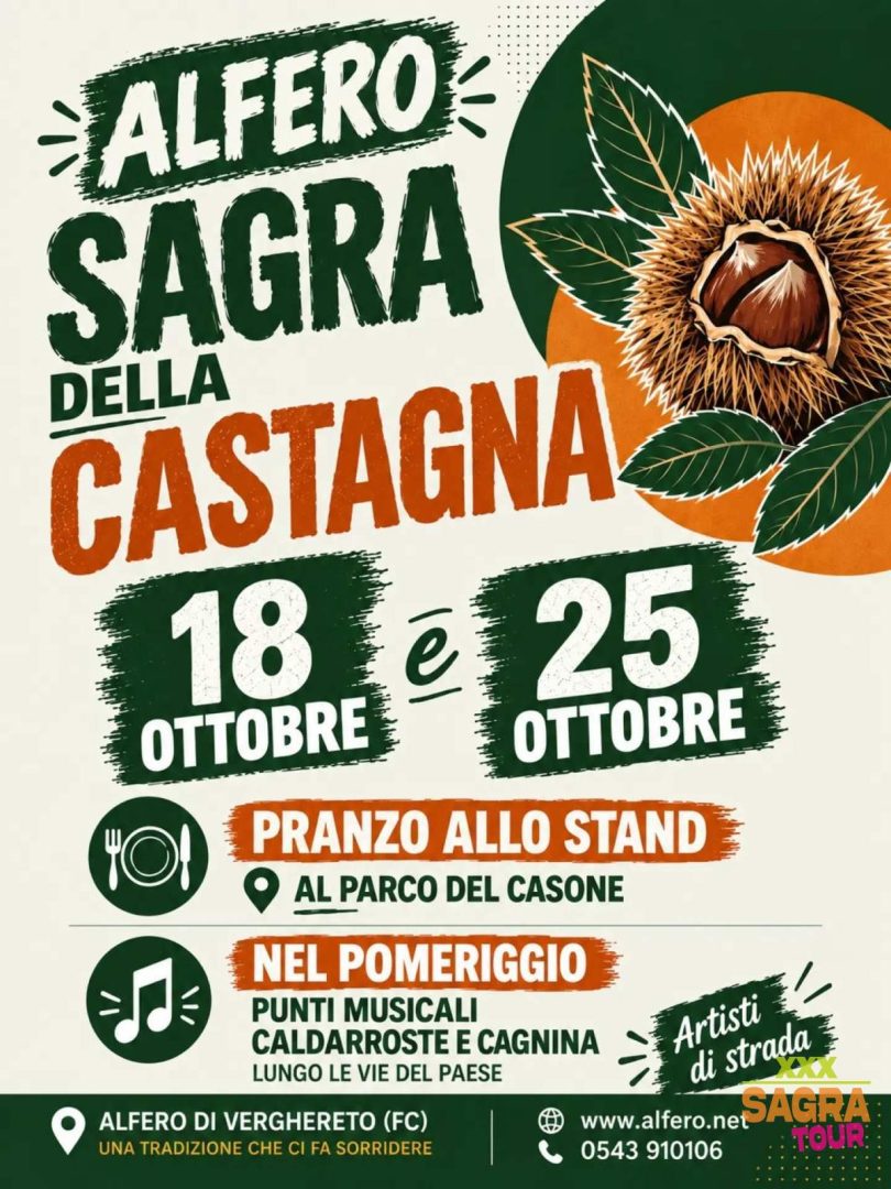 locandina sagra della castagna alfero di verghereto