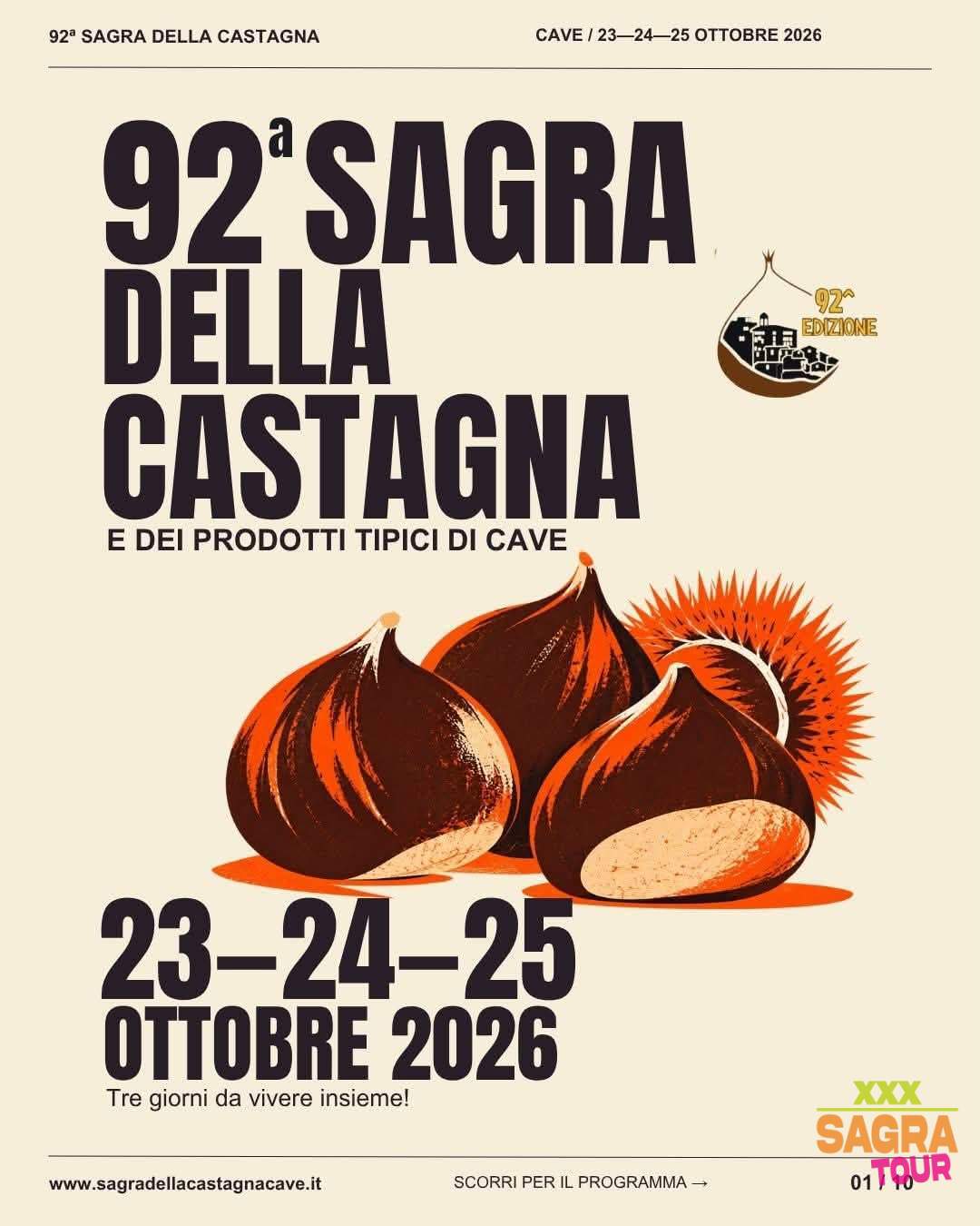 locandina sagra della castagna cave