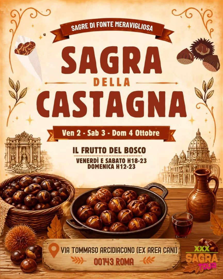 locandina sagra della castagna roma