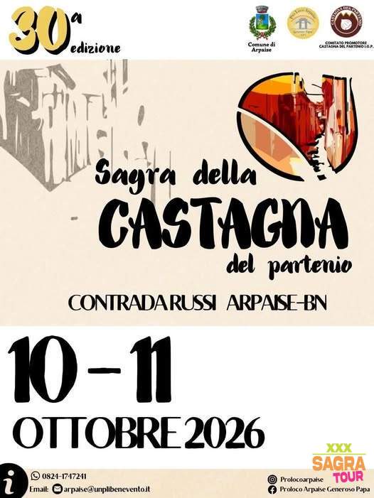 locandina sagra della castagna del partenio arpaise