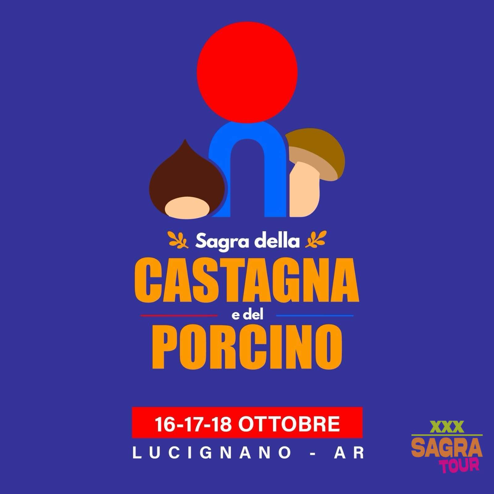 locandina sagra della castagna e del porcino lucignano