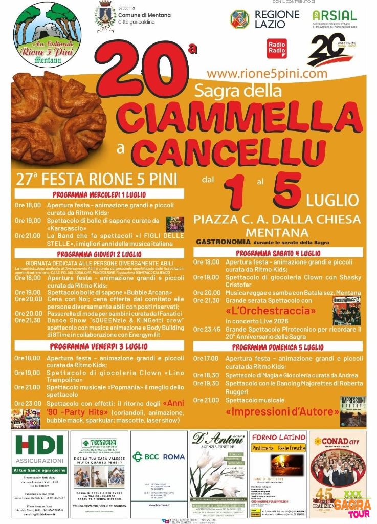 locandina sagra della ciammella a cancellu mentana