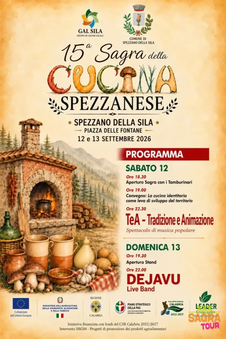 locandina sagra della cucina spezzanese spezzano della sila