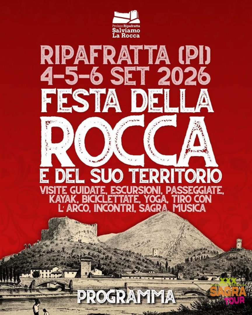 locandina sagra della festa della rocca san giuliano terme