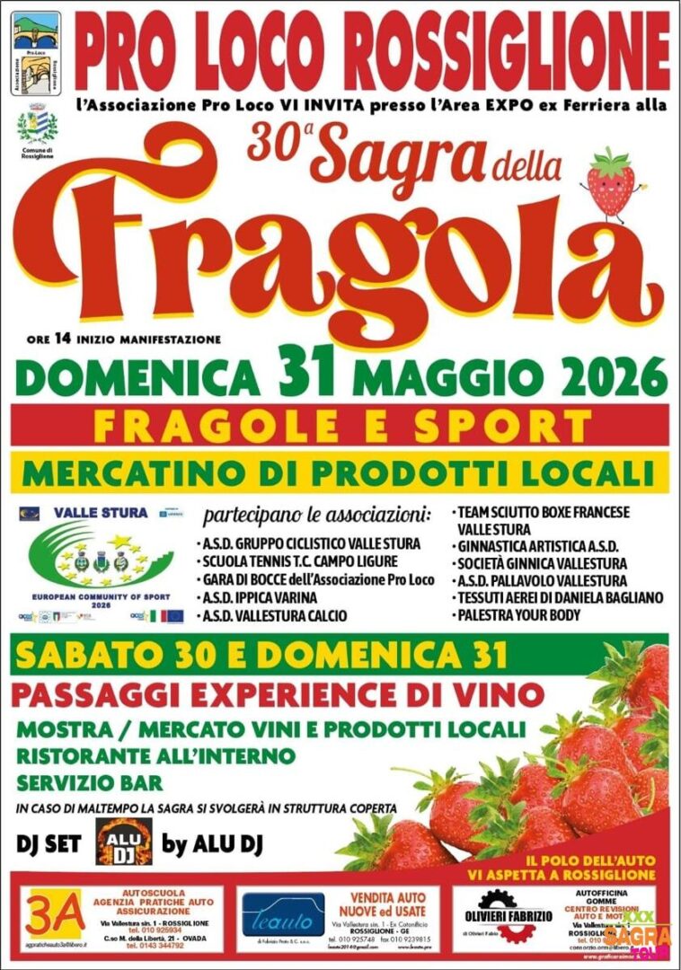 Manifesto Sagra della Fragola - Ex Ferriera
