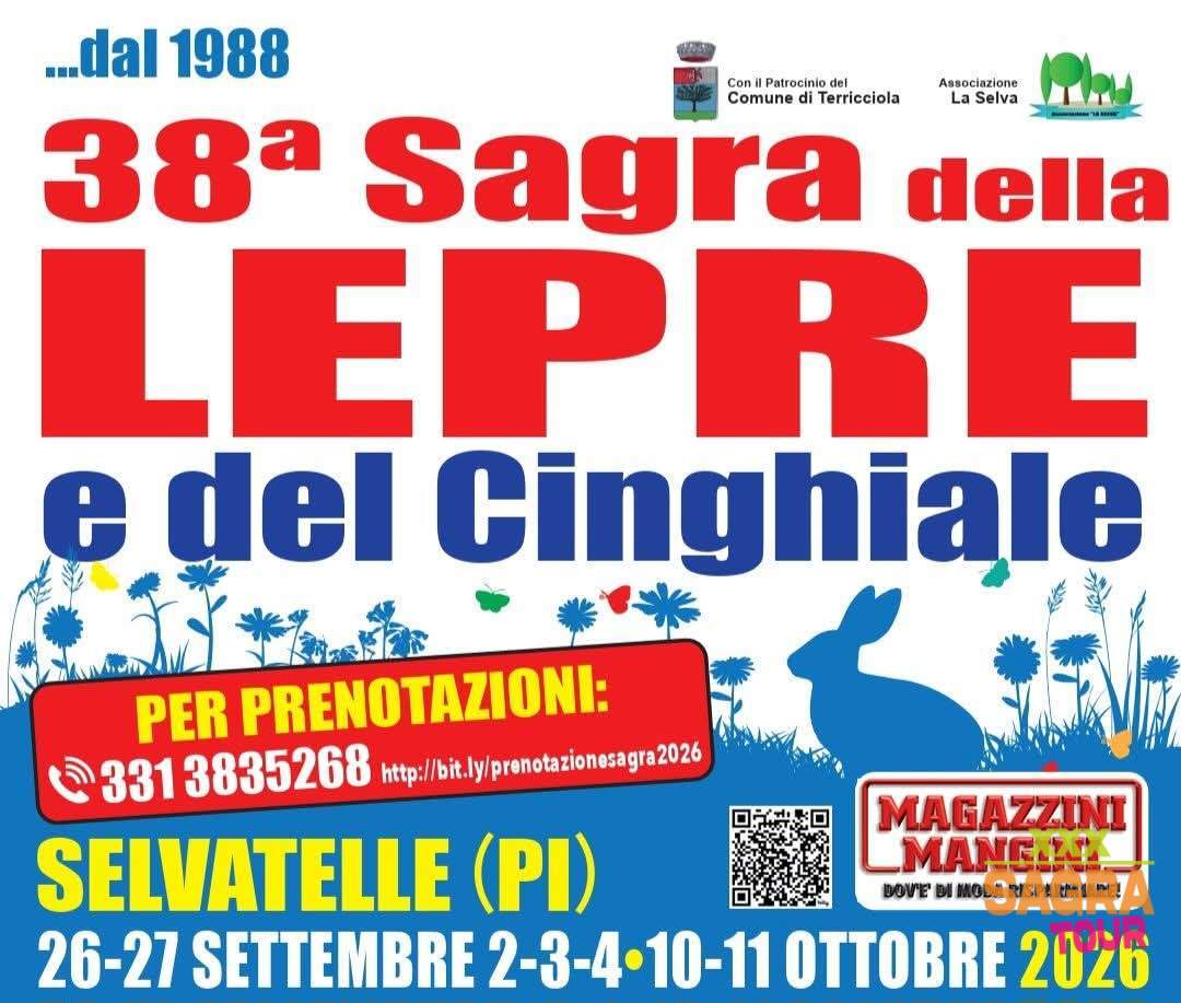 locandina sagra della lepre e del cinghiale terricciola