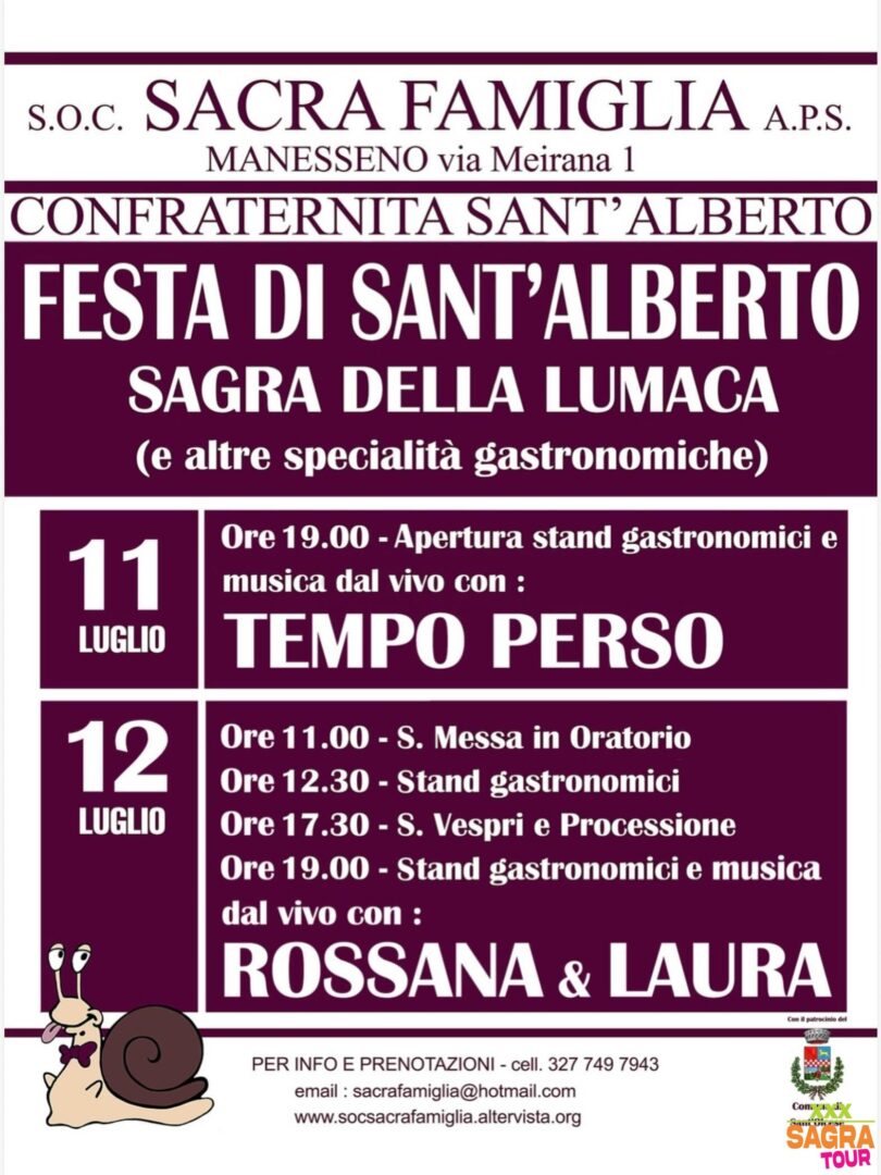 locandina sagra della lumaca medicoop genova