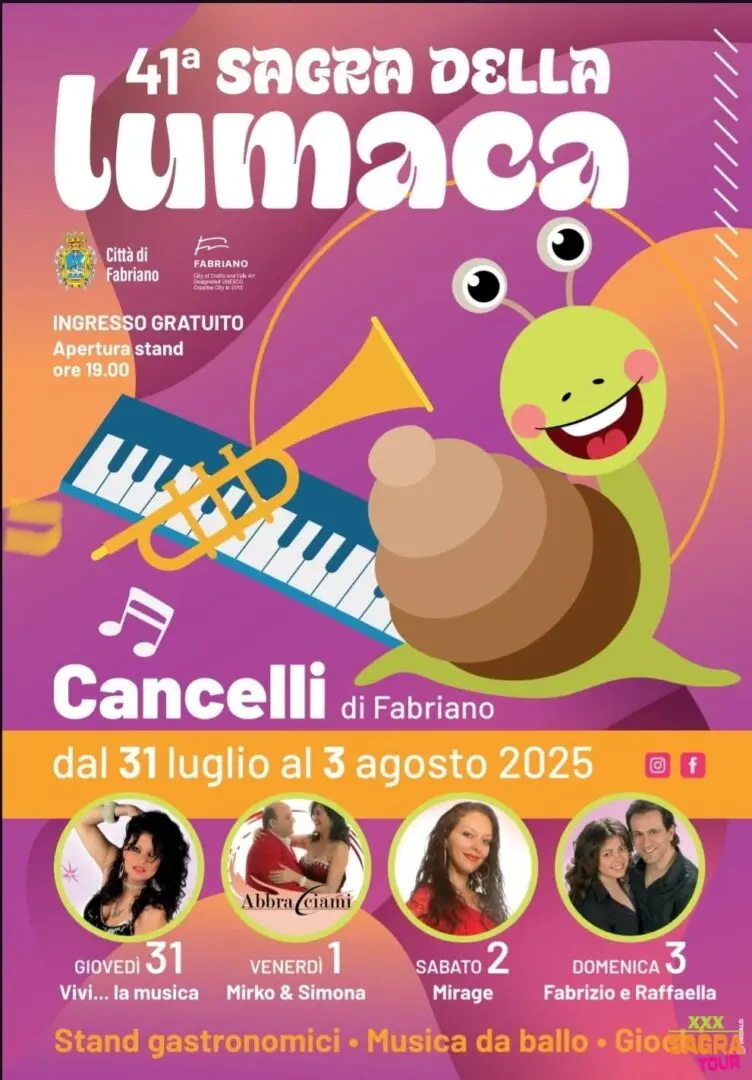 locandina sagra della lumaca cancelli di fabriano