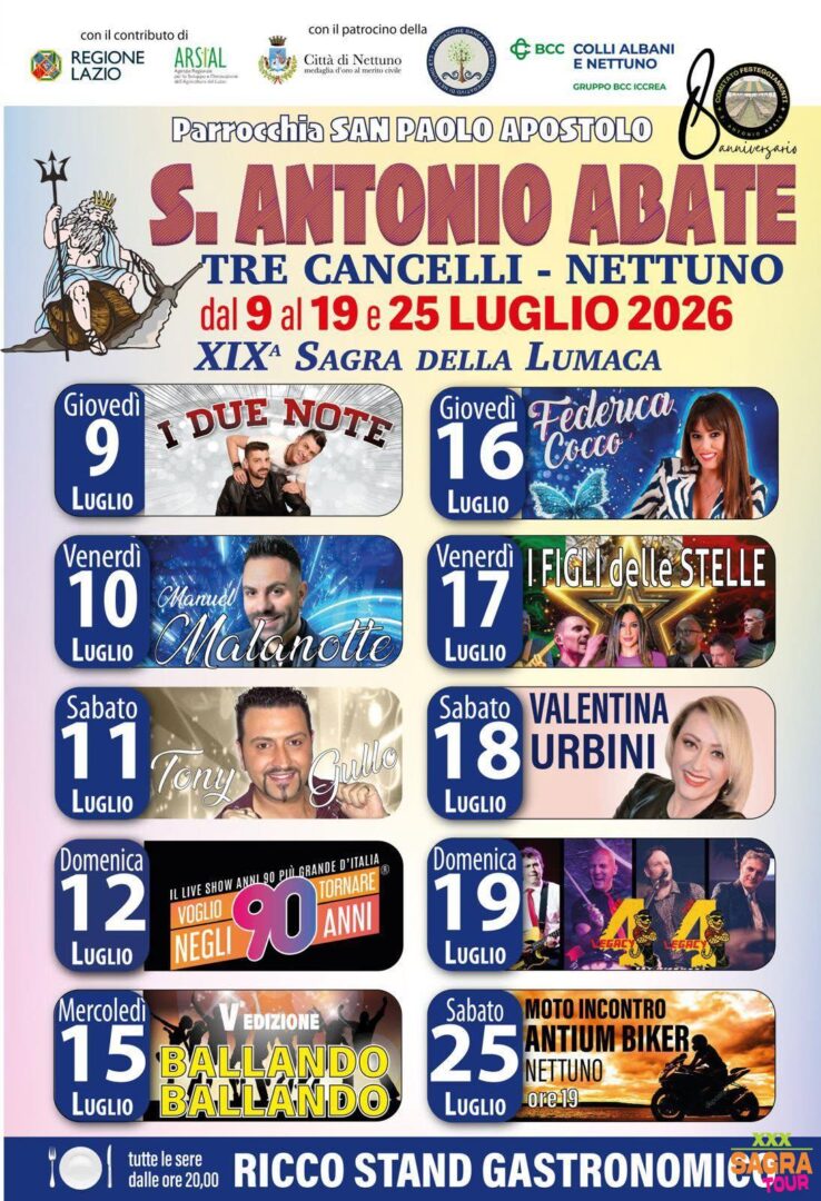 locandina sagra della lumaca nettuno