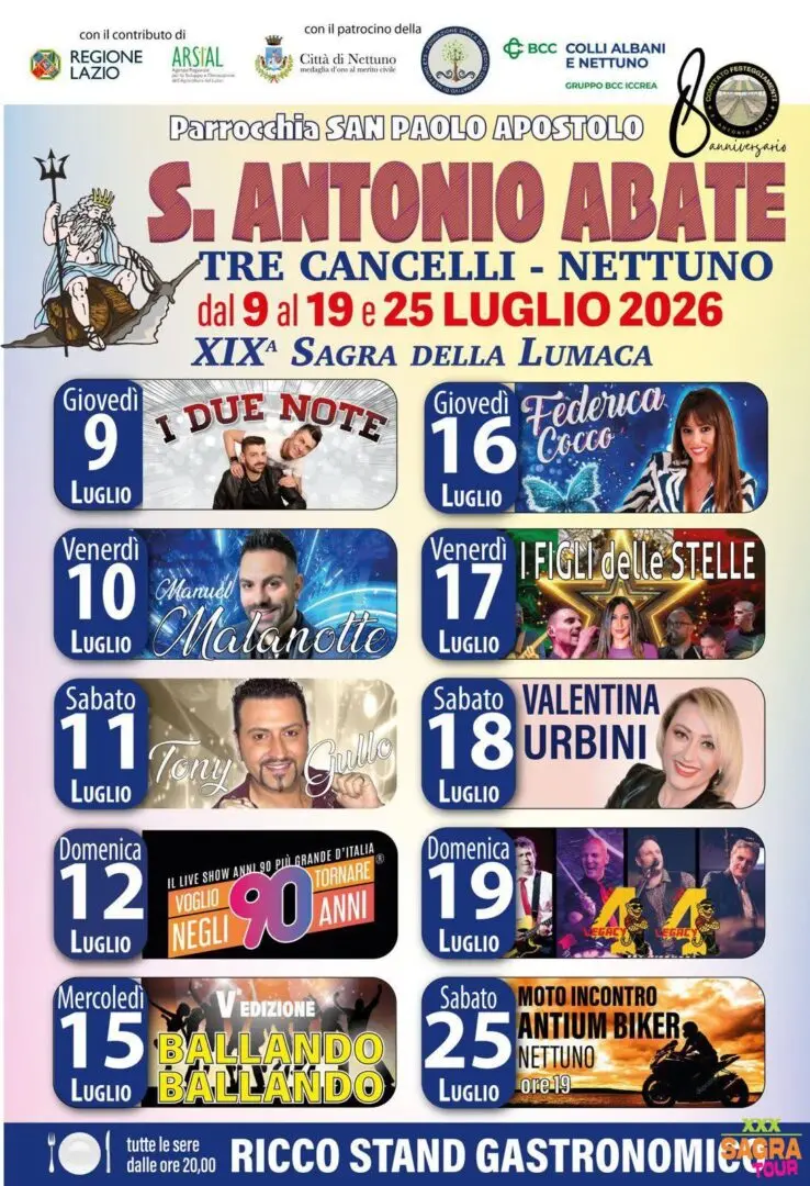 locandina sagra della lumaca nettuno