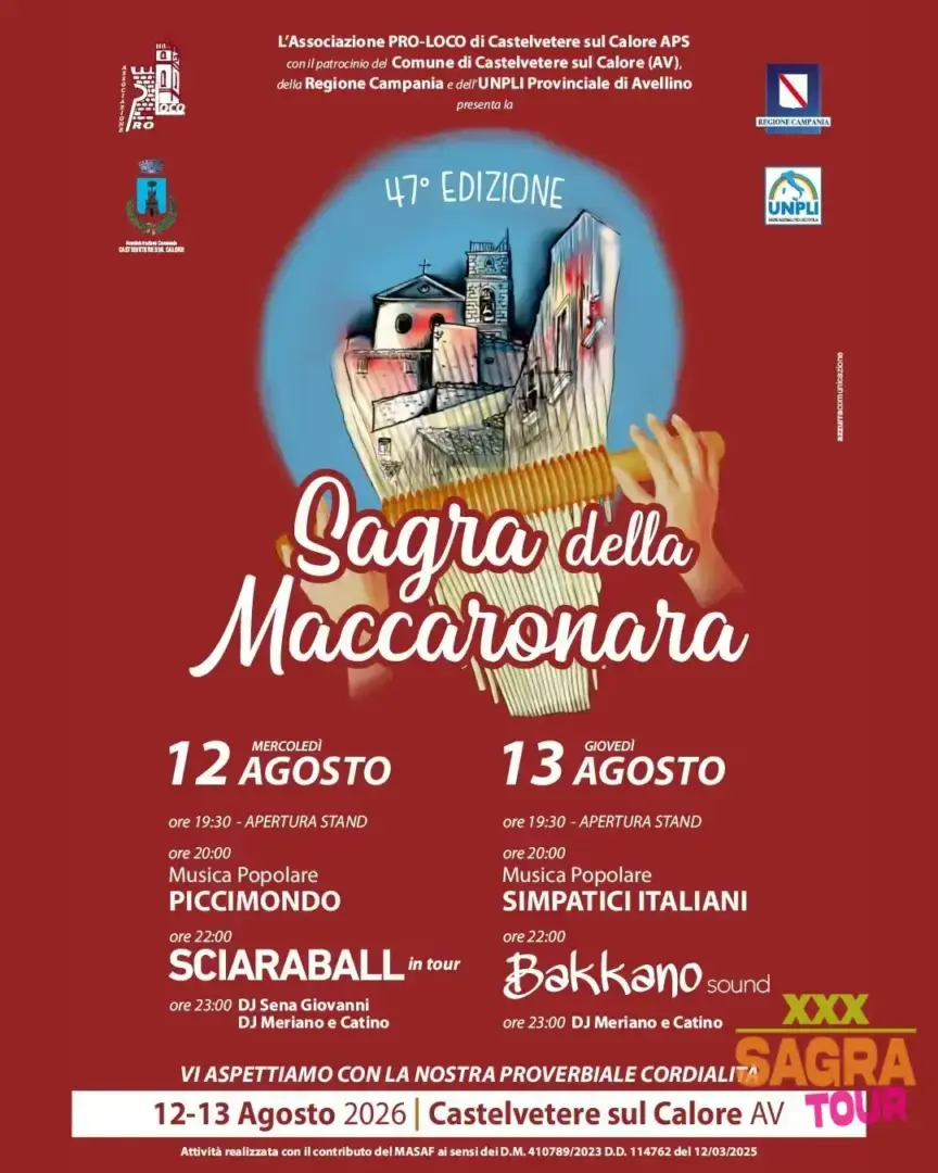 locandina sagra della maccaronara castelvetere sul calore