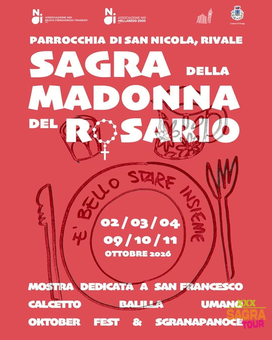 locandina sagra della madonna del rosario rivale