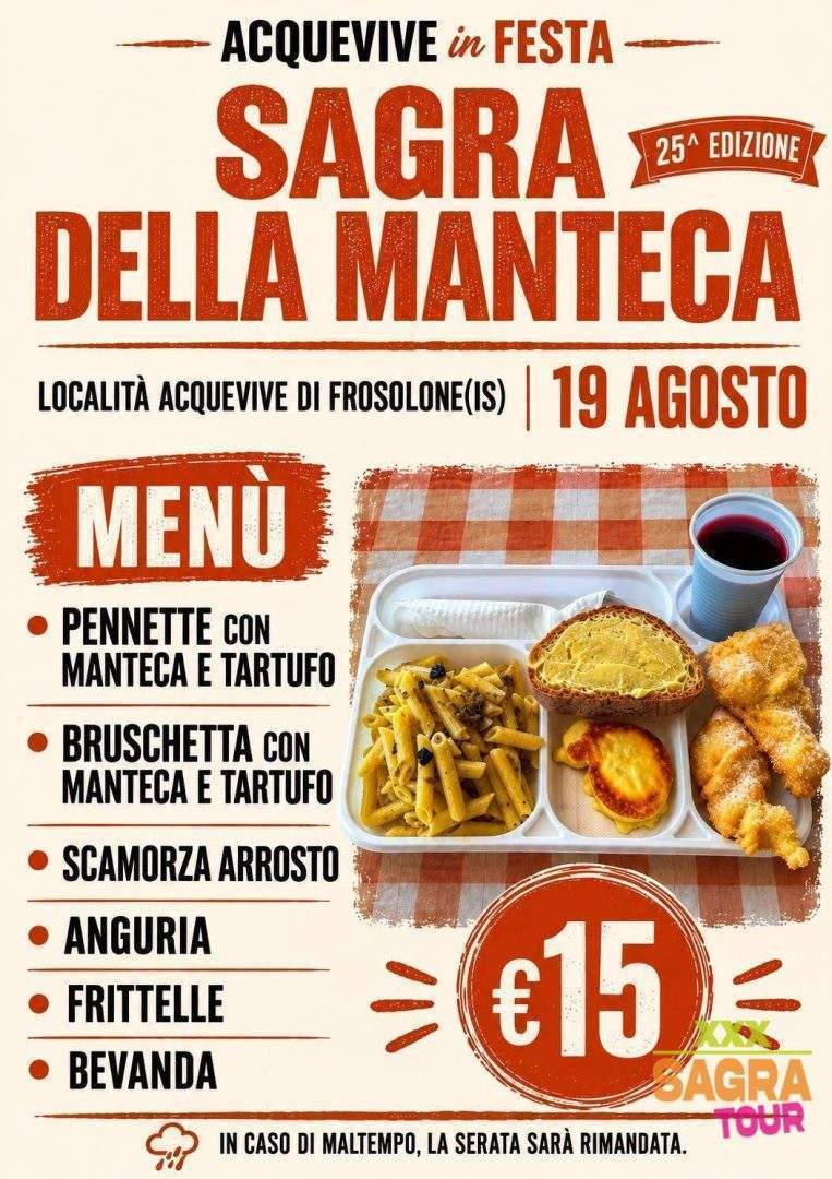 locandina sagra della manteca acquevive di frosolone