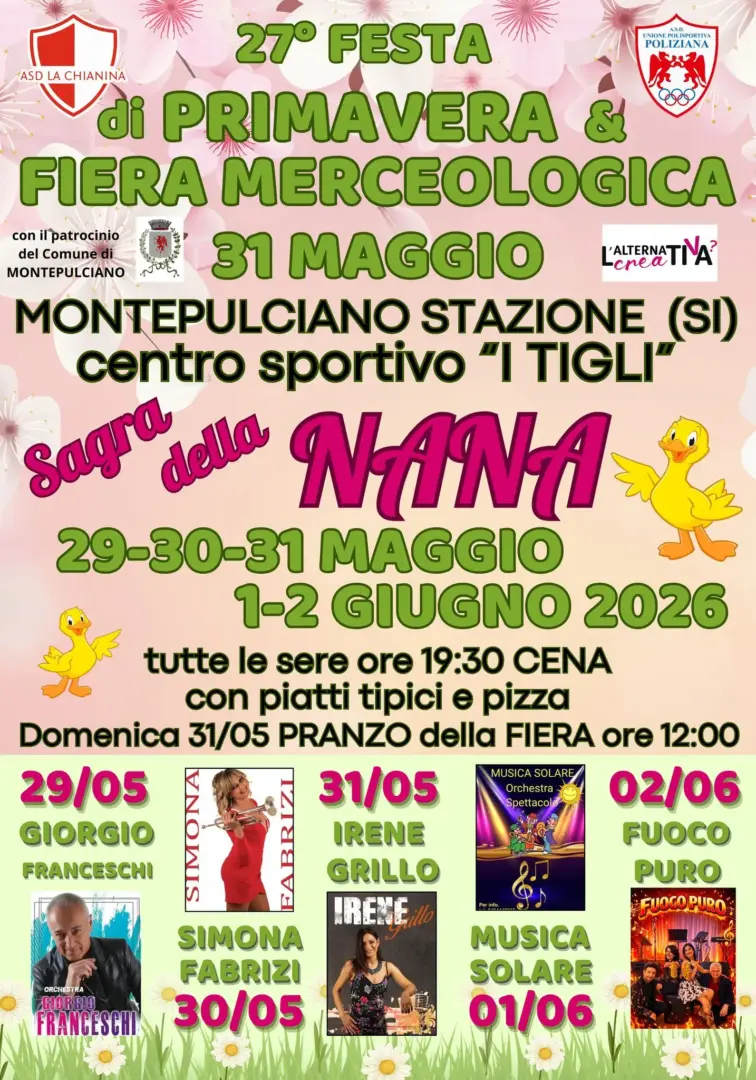 Manifesto Sagra della nana - Montepulciano Stazione