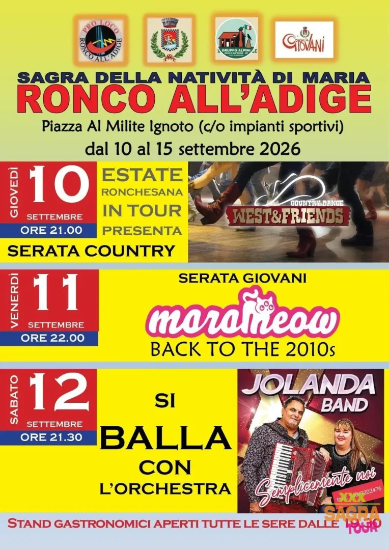 locandina sagra della natività di maria ronco all'adige